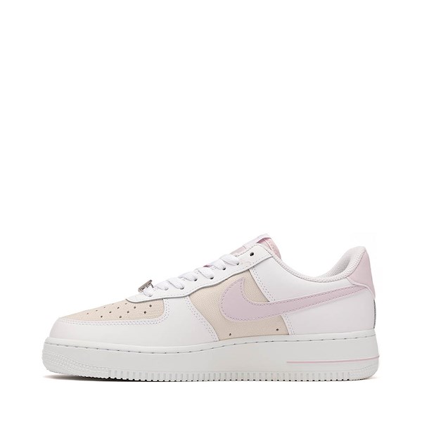 alternate view Womens Nike Air Force 1 '07 SE Athletic Shoe - White / Bleached Lilac / Metallic SilverALT1