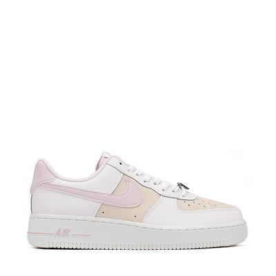 Main view of Womens Nike Air Force 1 '07 SE Athletic Shoe - White / Bleached Lilac / Metallic Silver