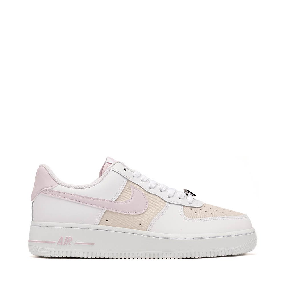 Womens Nike Air Force 1 '07 SE Athletic Shoe - White / Bleached Lilac / Metallic Silver
