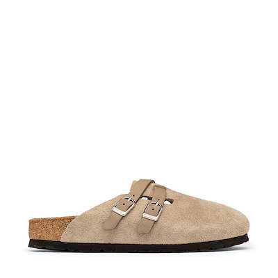 Main view of Womens Birkenstock Blair Suede Clog - Taupe