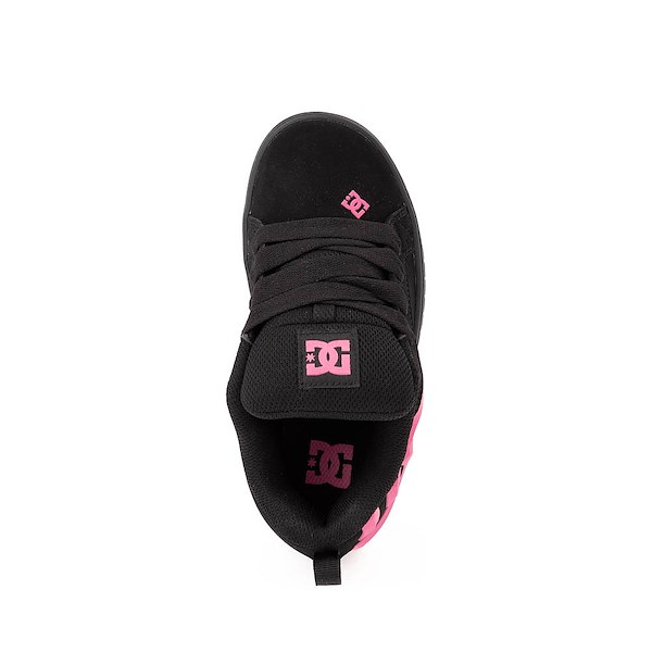 alternate view DC Court Graffik Skate Shoe - Little Kid / Big Kid - Black / PinkALT2