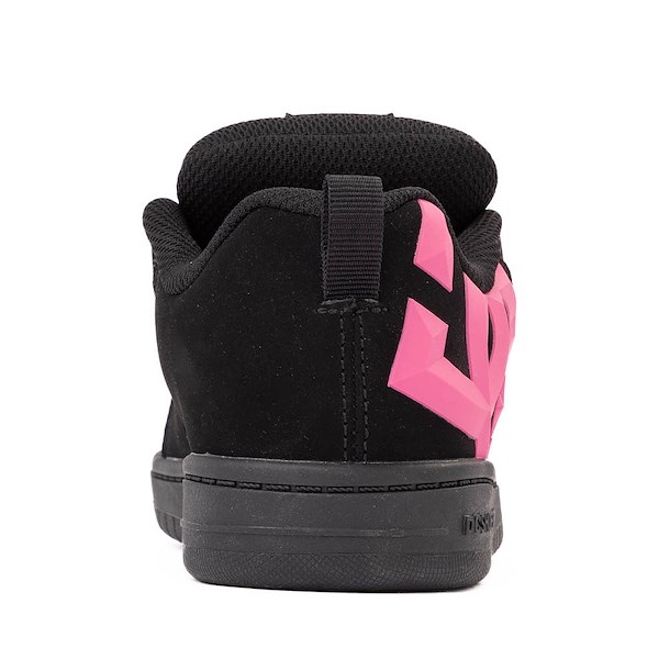 alternate view DC Court Graffik Skate Shoe - Little Kid / Big Kid - Black / PinkALT4