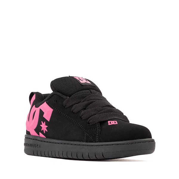 alternate view DC Court Graffik Skate Shoe - Little Kid / Big Kid - Black / PinkALT5