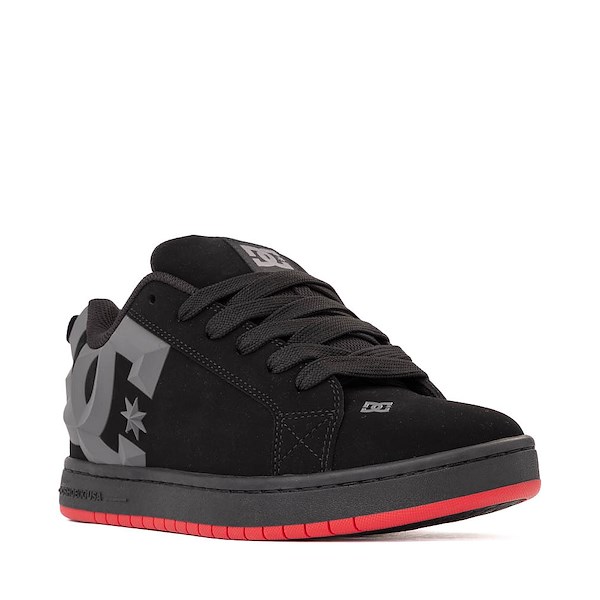 alternate view Mens DC Court Graffik Skate Shoe - Black / Grey / RedALT5