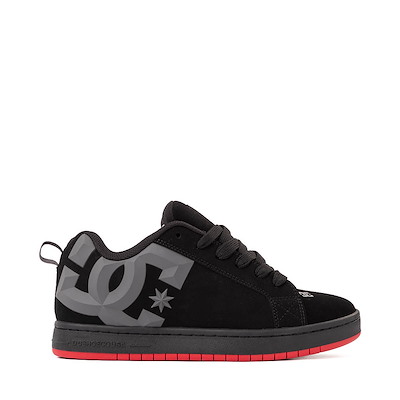 Main view of Mens DC Court Graffik Skate Shoe - Black / Grey / Red