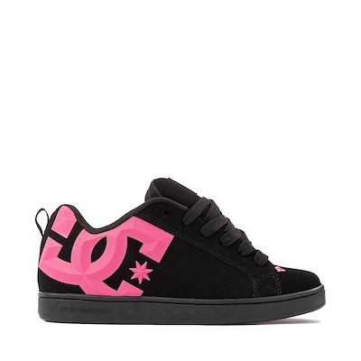 Main view of Womens DC Court Graffik Skate Shoe - Black / Pink