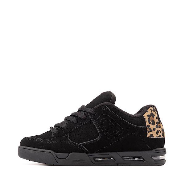 alternate view Womens DC Command Skate Shoe - Black / Leopard PrintALT1