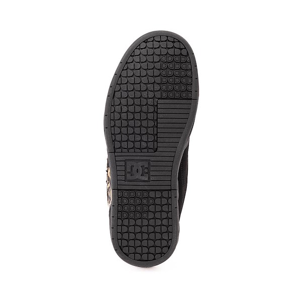 alternate view Womens DC Command Skate Shoe - Black / Leopard PrintALT3