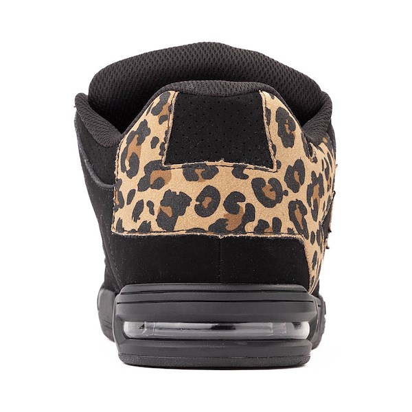 alternate view Womens DC Command Skate Shoe - Black / Leopard PrintALT4