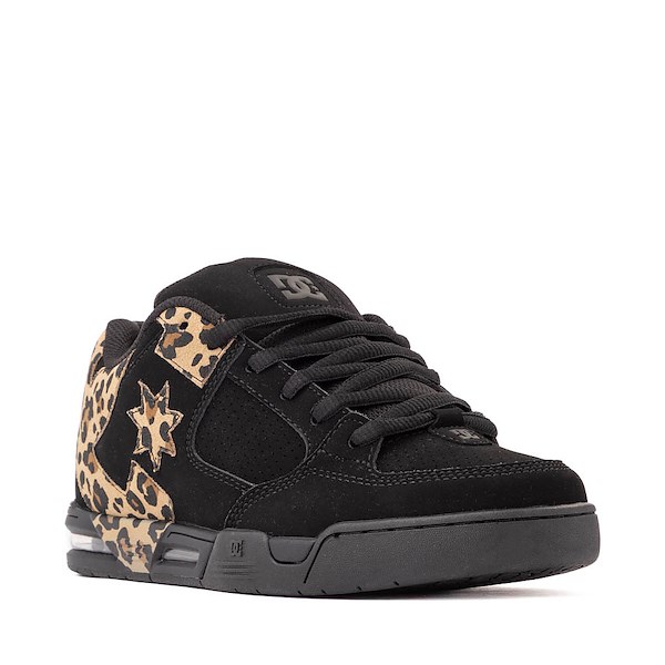 alternate view Womens DC Command Skate Shoe - Black / Leopard PrintALT5