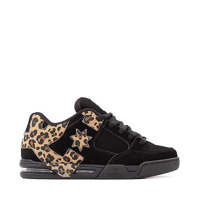 Main view of Womens DC Command Skate Shoe - Black / Leopard Print