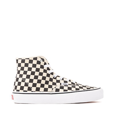 Main view of Vans Authentic Hi 2.0 Checkerboard Skate Shoe - Black / True White