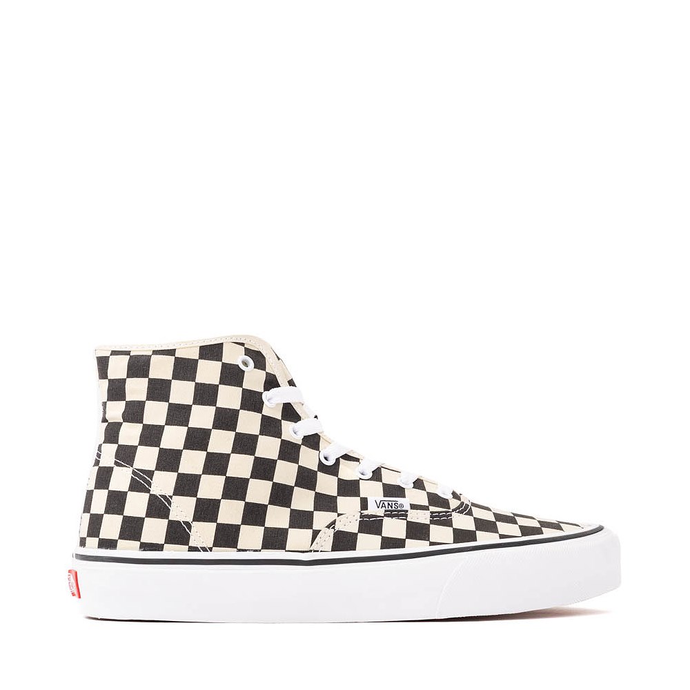 Vans Authentic Hi 2.0 Checkerboard Skate Shoe - Black / True White