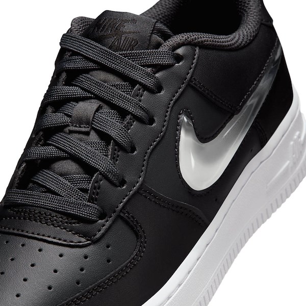 alternate view Nike Air Force 1 Athletic Shoe - Big Kid - Dark Smoke Grey / Vast Grey / Black / WhiteALT1B