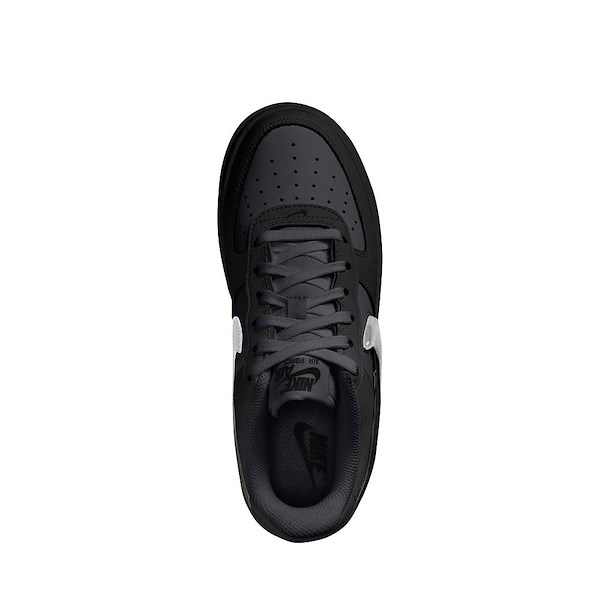 alternate view Nike Air Force 1 Athletic Shoe - Big Kid - Dark Smoke Grey / Vast Grey / Black / WhiteALT2