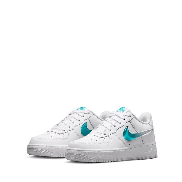 alternate view Nike Air Force 1 Athletic Shoe - Big Kid - White / EnergyALT5