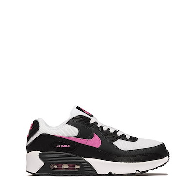 Main view of Nike Air Max 90 Athletic Shoe - Big Kid - White / Playful Pink / Black / Anthracite