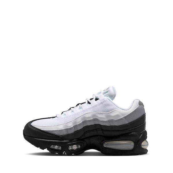 alternate view Nike Air Max 95 Big Bubble Athletic Shoe - Big Kid - Black / Black / White / Wolf GreyALT1