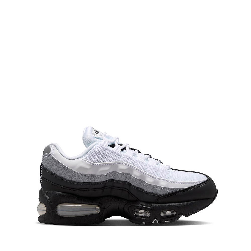Nike Air Max 95 Big Bubble Athletic Shoe - Big Kid - Black / Black / White / Wolf Grey