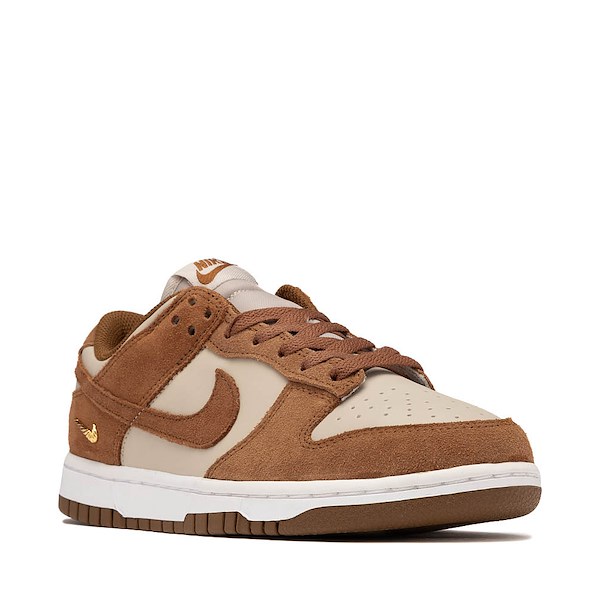 alternate view Womens Nike Dunk Low Suede Athletic Shoe - Light British Tan / Light British Tan / Cream IIALT5