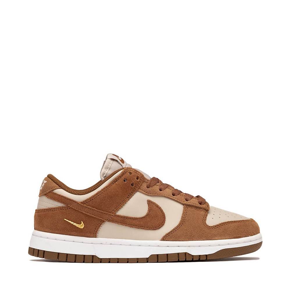 Womens Nike Dunk Low Suede Athletic Shoe - Light British Tan / Light British Tan / Cream II