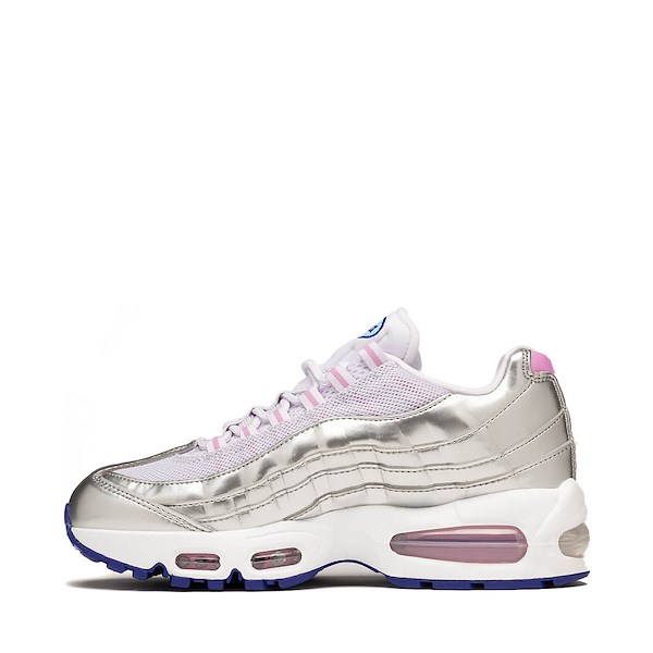 alternate view Womens Nike Air Max 95 Big Bubble Athletic Shoe - Silver / Pink / TurquoiseALT1
