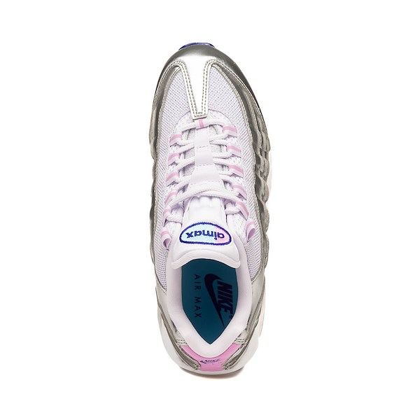 alternate view Womens Nike Air Max 95 Big Bubble Athletic Shoe - Silver / Pink / TurquoiseALT2