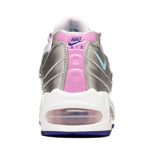alternate view Womens Nike Air Max 95 Big Bubble Athletic Shoe - Silver / Pink / TurquoiseALT4
