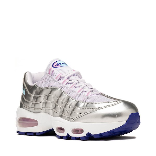 alternate view Womens Nike Air Max 95 Big Bubble Athletic Shoe - Silver / Pink / TurquoiseALT5