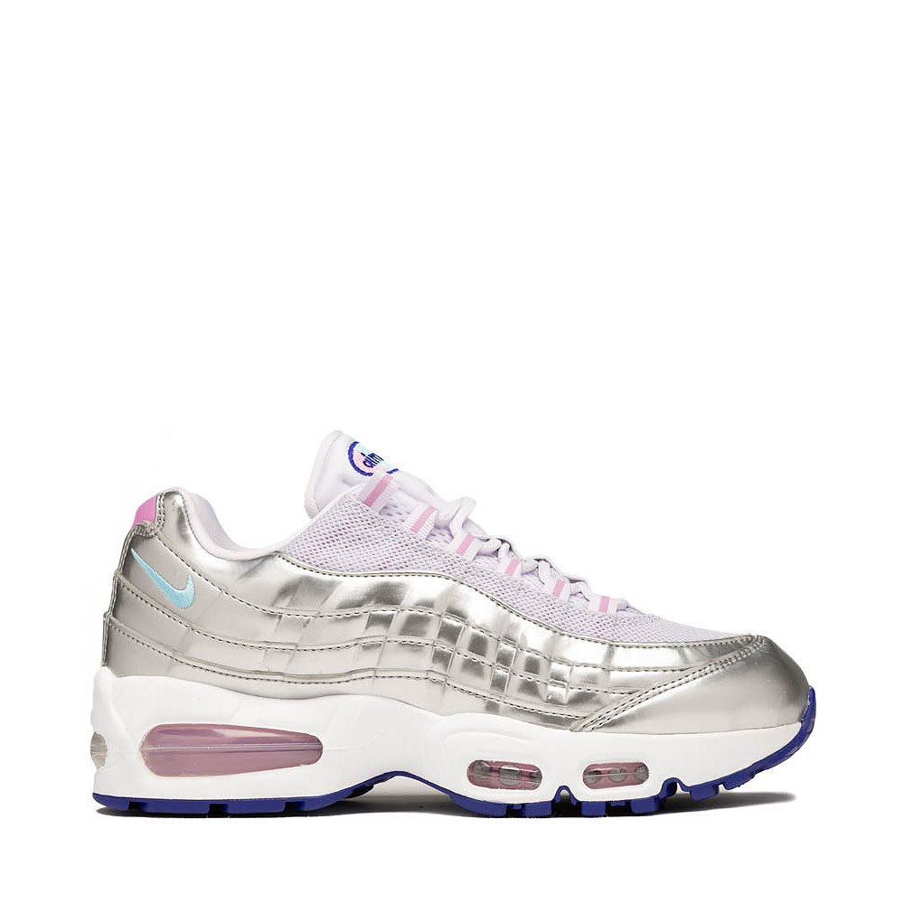 Womens Nike Air Max 95 Big Bubble Athletic Shoe - Silver / Pink / Turquoise