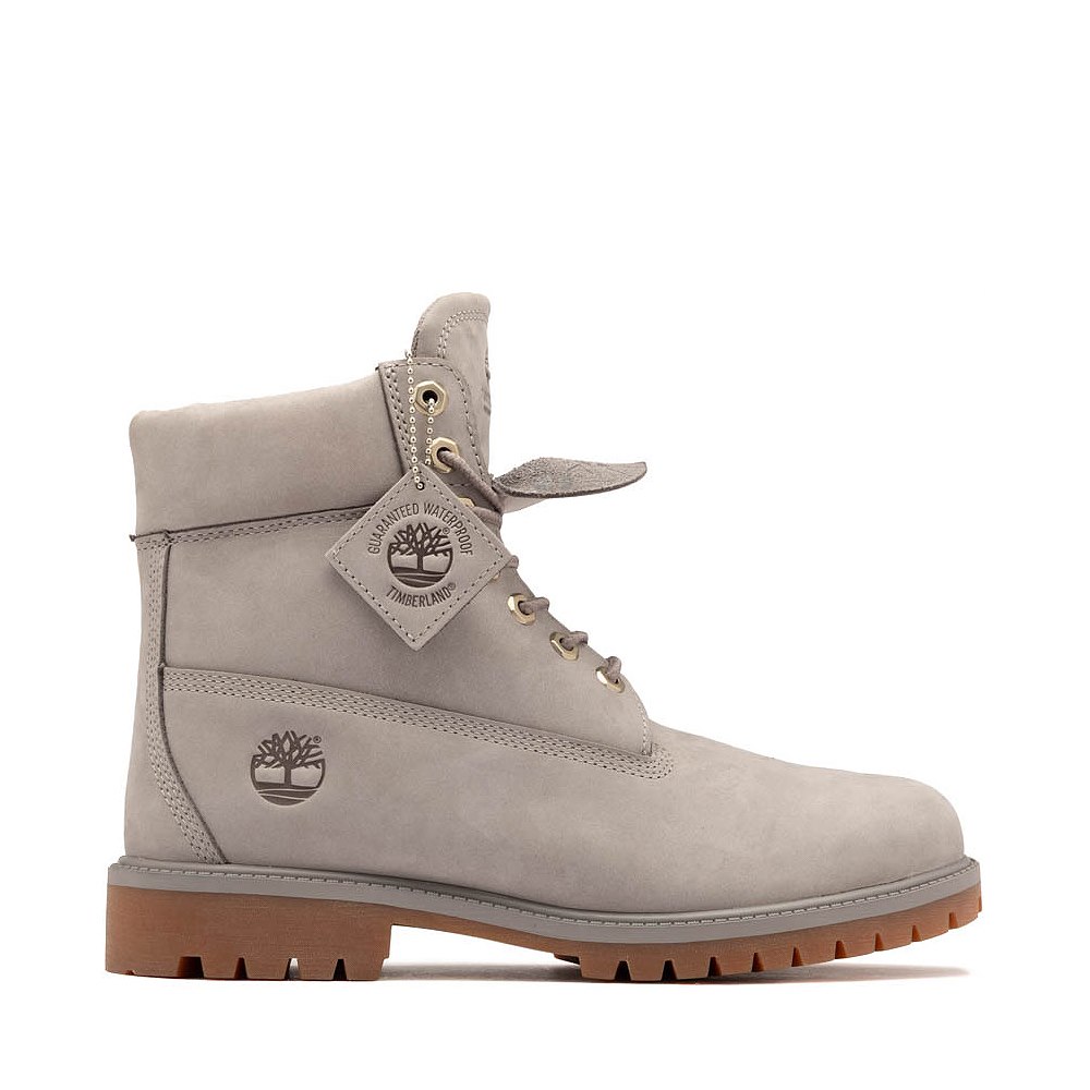 Mens Timberland&reg; Premium 6-Inch Double Tongue Waterproof Boot - Grey Flannel