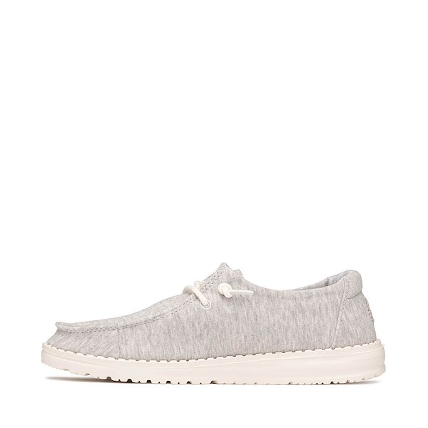 alternate view HEYDUDE Wendy Stretch Jersey Casual Shoe - Light GreyALT1