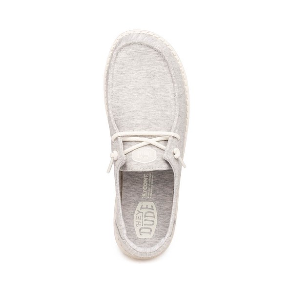 alternate view HEYDUDE Wendy Stretch Jersey Casual Shoe - Light GreyALT2
