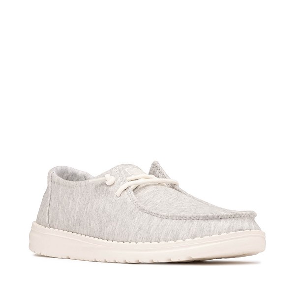 alternate view HEYDUDE Wendy Stretch Jersey Casual Shoe - Light GreyALT5