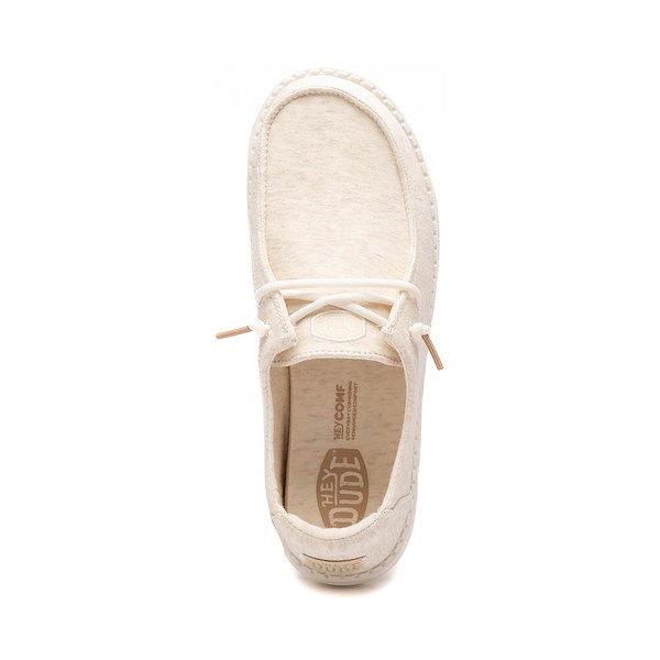 alternate view HEYDUDE Wendy Stretch Jersey Casual Shoe - OatmealALT2