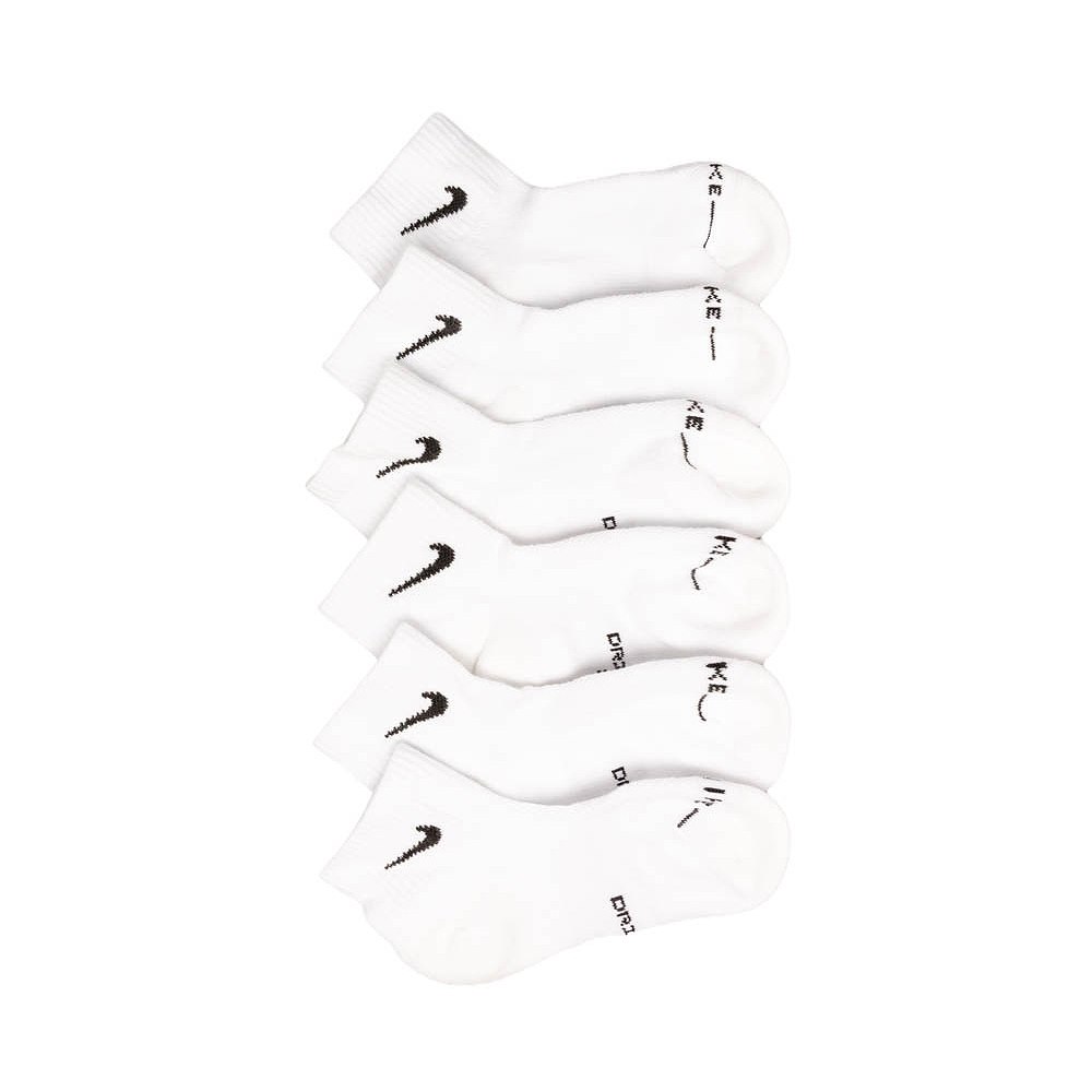 Nike Everyday Elevated Ankle Socks 6-Pack - Little Kid - White