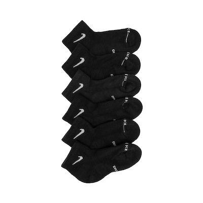 Main view of Nike Everyday Elevated Ankle Socks 6-Pack - Little Kid - Black