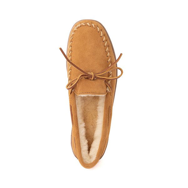 alternate view Mens Minnetonka Sheepskin Hardsole Slipper - Golden TanALT2