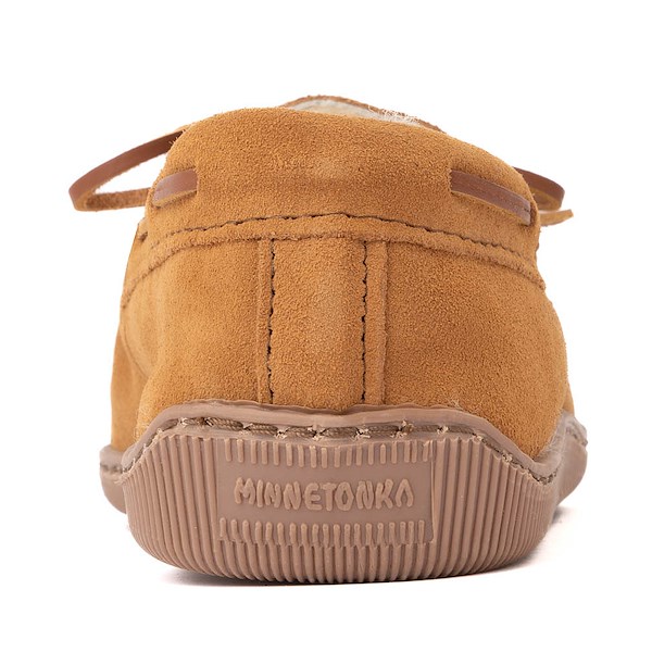 alternate view Mens Minnetonka Sheepskin Hardsole Slipper - Golden TanALT4