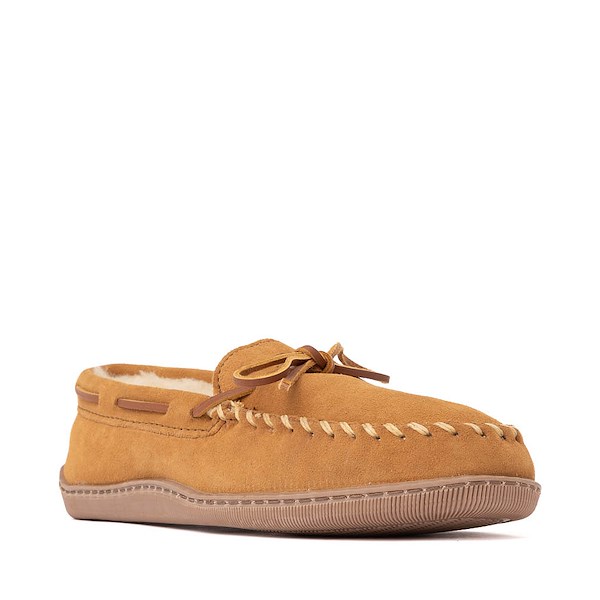 alternate view Mens Minnetonka Sheepskin Hardsole Slipper - Golden TanALT5
