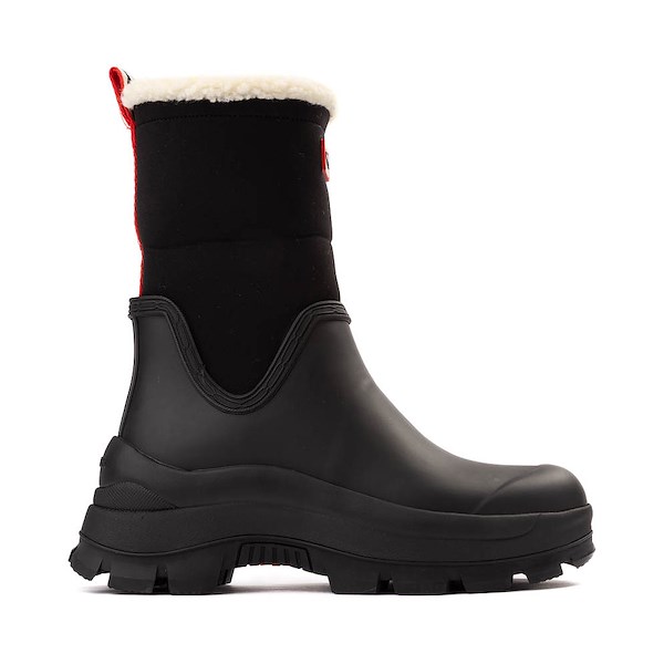 alternate view Womens Hunter Esme Lug Sole Waterproof Snow Bootie - BlackALT1