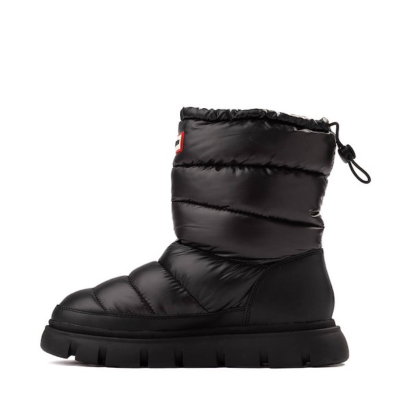 alternate view Womens Hunter Maribel Lug Sole Insulated Waterproof Snow Bootie - BlackALT1
