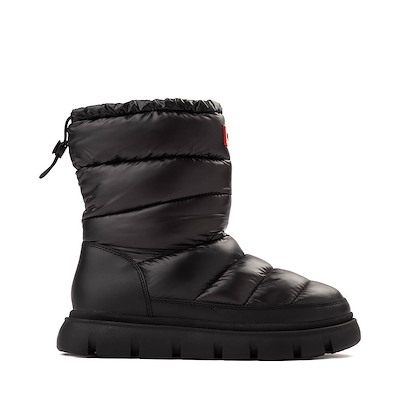 Main view of Womens Hunter Maribel Lug Sole Insulated Waterproof Snow Bootie - Black