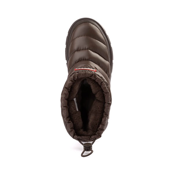 alternate view Womens Hunter Maribel Lug Sole Insulated Waterproof Snow Bootie - Dark BrownALT2