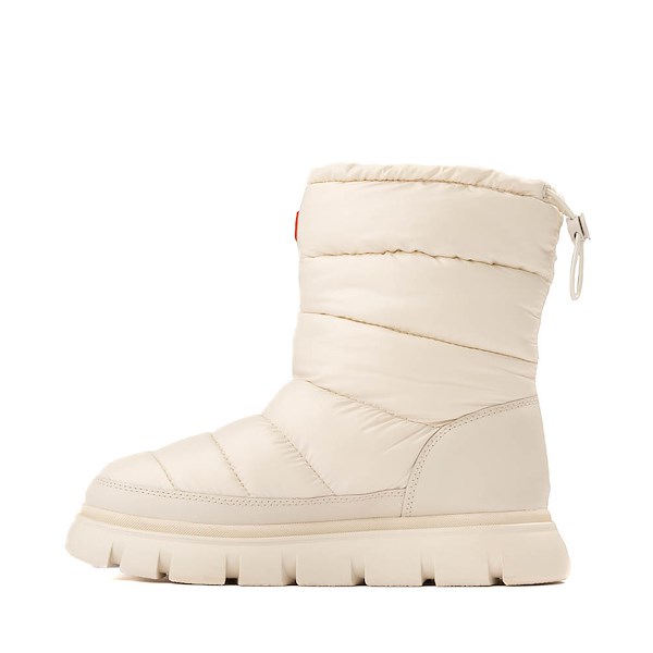 alternate view Womens Hunter Maribel Lug Sole Insulated Waterproof Snow Bootie - IvoryALT1