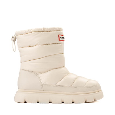 Main view of Womens Hunter Maribel Lug Sole Insulated Waterproof Snow Bootie - Ivory