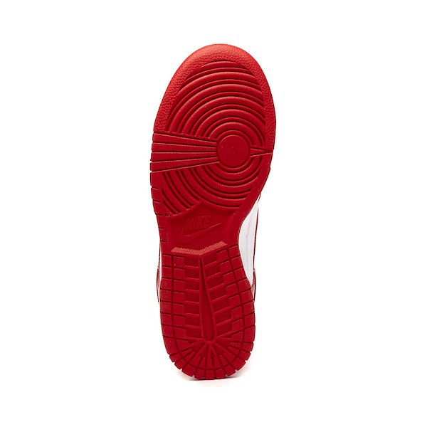 alternate view Womens Nike Dunk Low SE Athletic Shoe - White / University Red / WhiteALT3