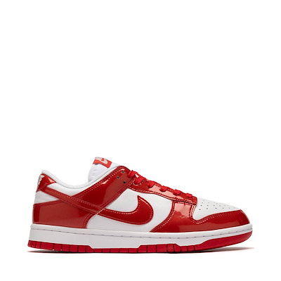Main view of Womens Nike Dunk Low SE Athletic Shoe - White / University Red / White