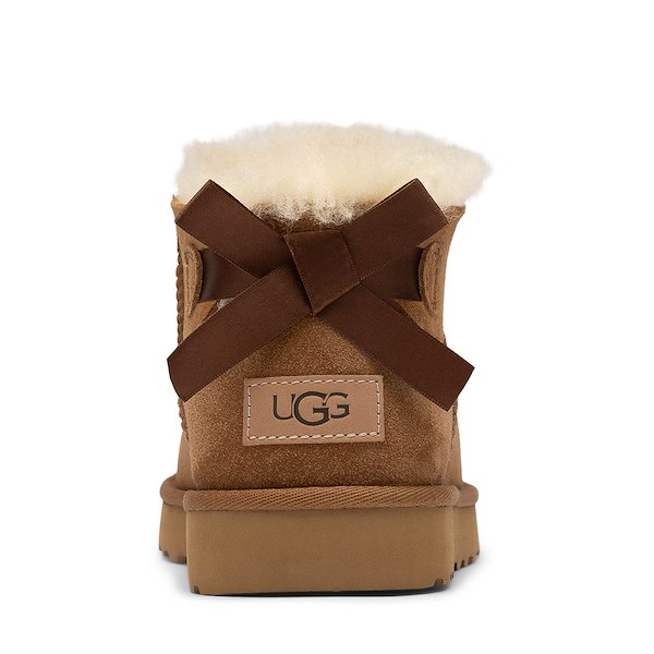 alternate view Womens UGG&reg; Ultra Mini Bailey Bow Boot - ChestnutALT4