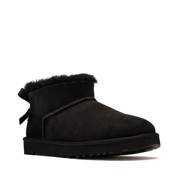 alternate view Womens UGG&reg; Ultra Mini Bailey Bow Boot - BlackALT5
